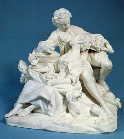 Die Traubenesser (Marmor) von François Boucher